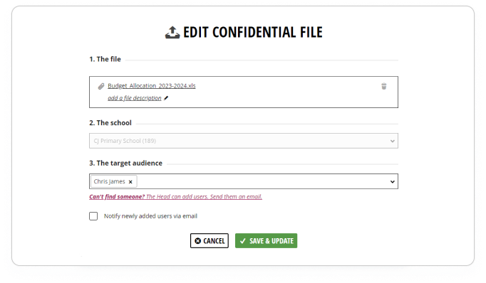 Edit Confidential Files